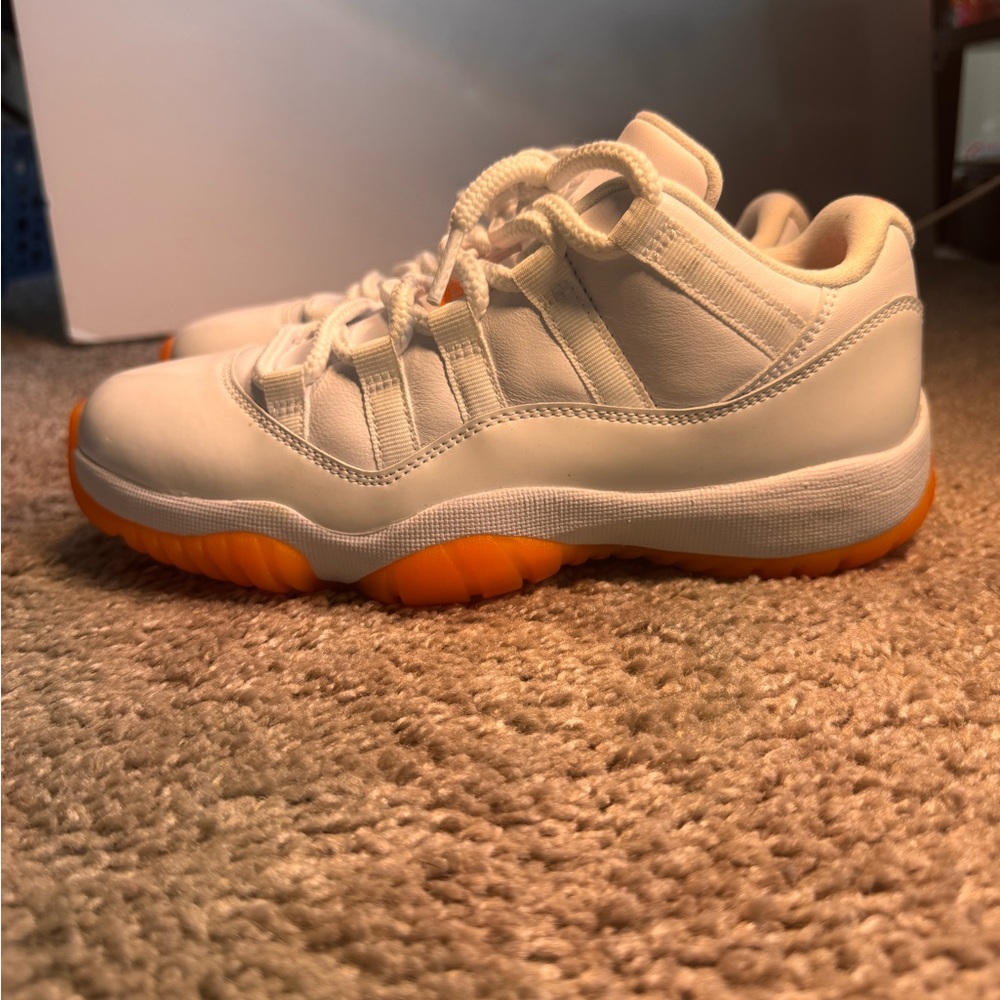 Kids' White and Orange Sneakers